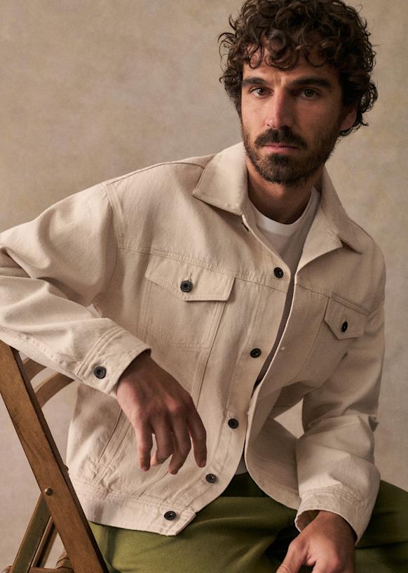 Sampler Jacket - Ecru - Organic cotton - organic textile - Octobre