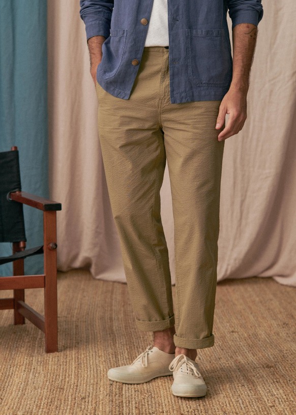 専用ページ‼️Sézane セザンヌ　Manu パンツ　カーキ　40　L Sézane セザンヌ Manu パンツ カーキ 40 L オーガニックコットン