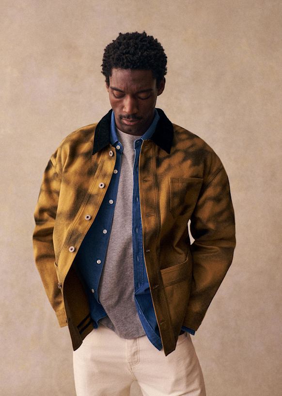 ジャケット Will - Beige with Shadow Printed - コットン - Sézane