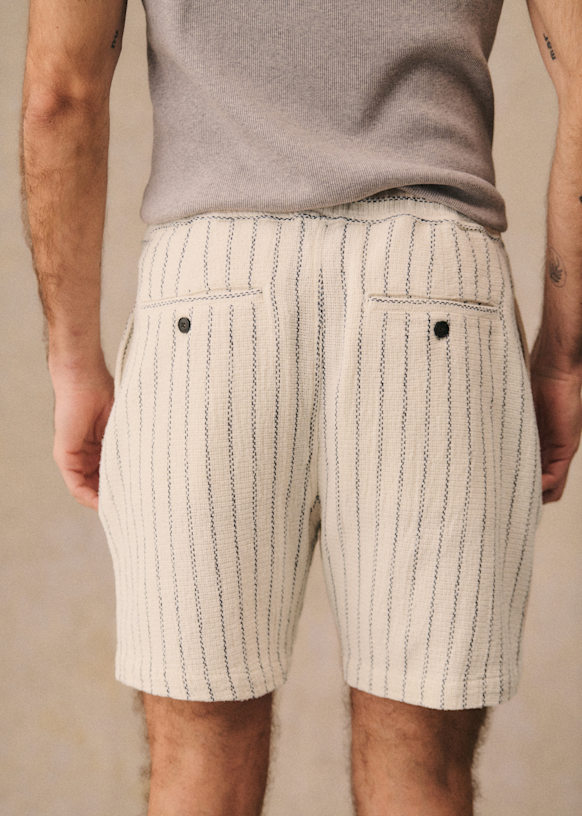 Priam Texturé Short - Navy - Cotton - Sézane