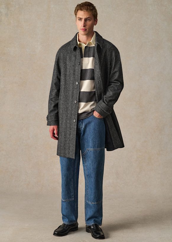 【完売新品】na.e Traditional Melton CoatナエPコート Weldon Coat - Charcoal Grey Speckled - Wool - Sézane