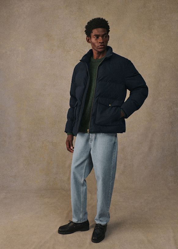 パファージャケット Torren - ネイビー - ポリエステル - Sézane