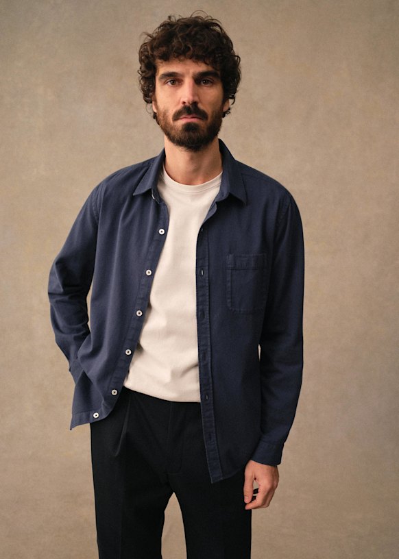 Lars Shirt - Navy - Organic Cotton - Octobre Éditions
