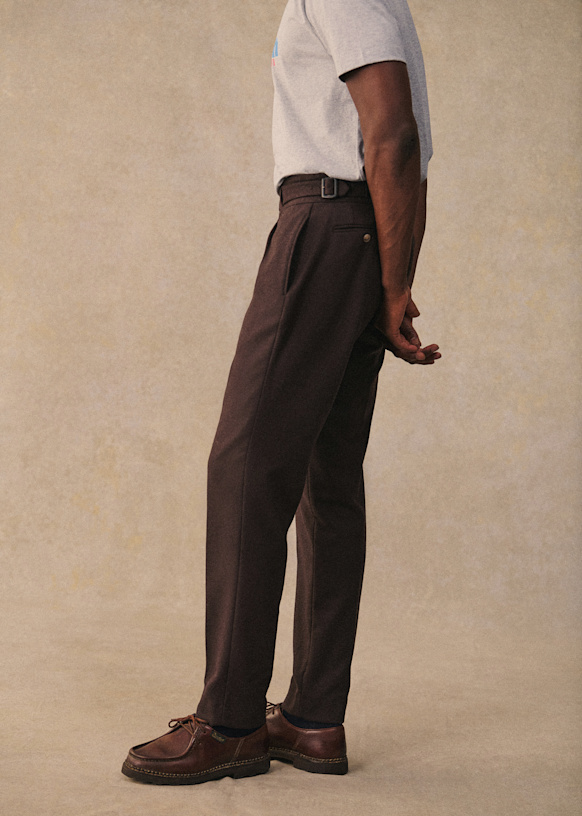 Terence Straight Pants - Deep Navy - Wool - Octobre Éditions