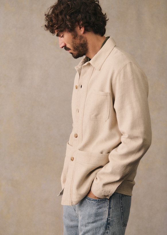 Will Jacket - Clay Green - Organic cotton - organic textile - Sézane