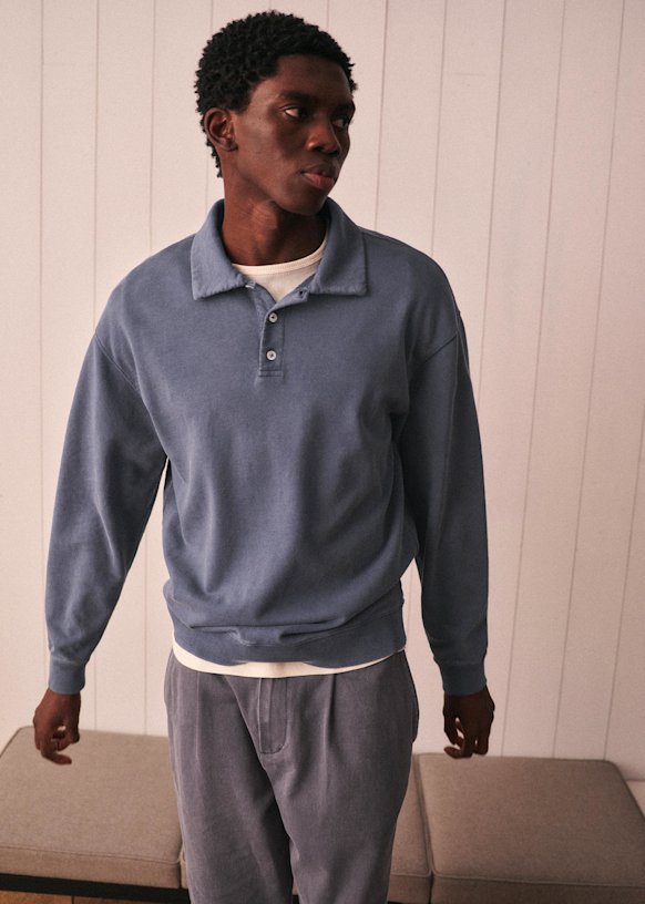 Nilos Sweat-Shirt - Washed Blue - Organic cotton - organic textile