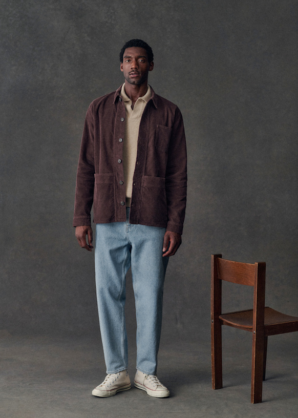 Corduroy Will Jacket - Navy - Cotton - Octobre Éditions