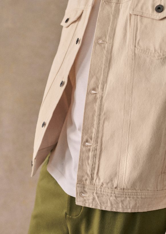 Sampler Jacket - Ecru - Organic cotton - organic textile - Octobre