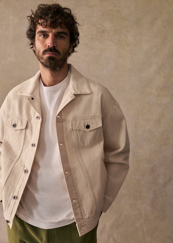 Sampler Jacket - Ecru - Organic cotton - organic textile - Octobre