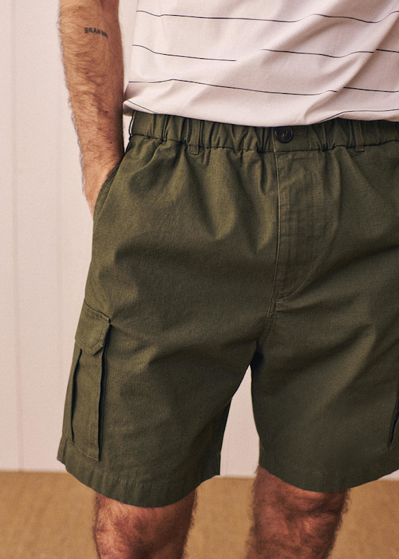 Yaden Short - Olive Green - Organic cotton - organic textile - Sézane