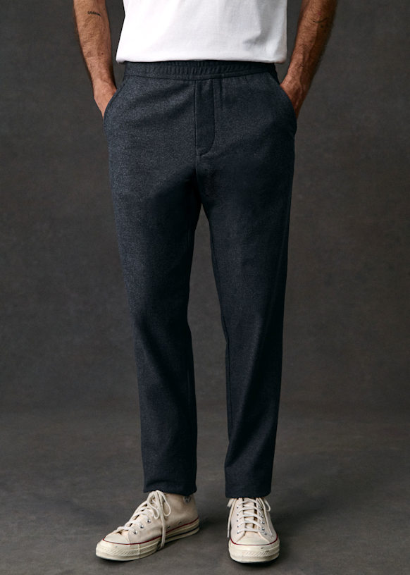 Danny Wool Trousers - Charcoal Grey - Wool - Sézane