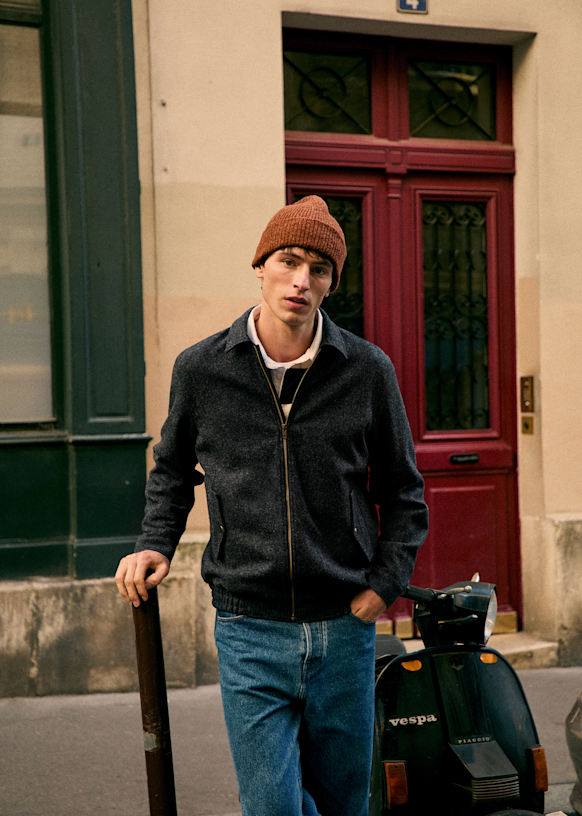 Echoes Blouson - Charcoal Grey - Wool - Sézane