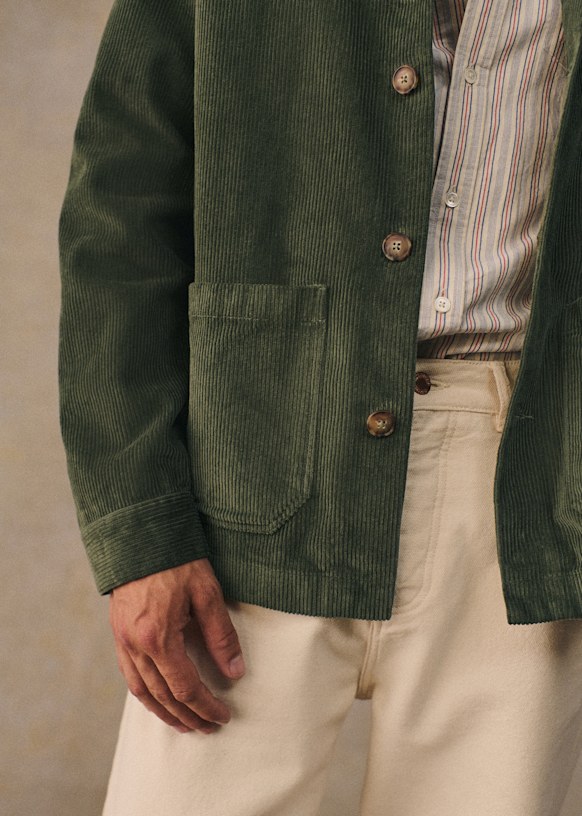 Tim Velours Jacket - Green - Organic cotton - organic textile - Sézane