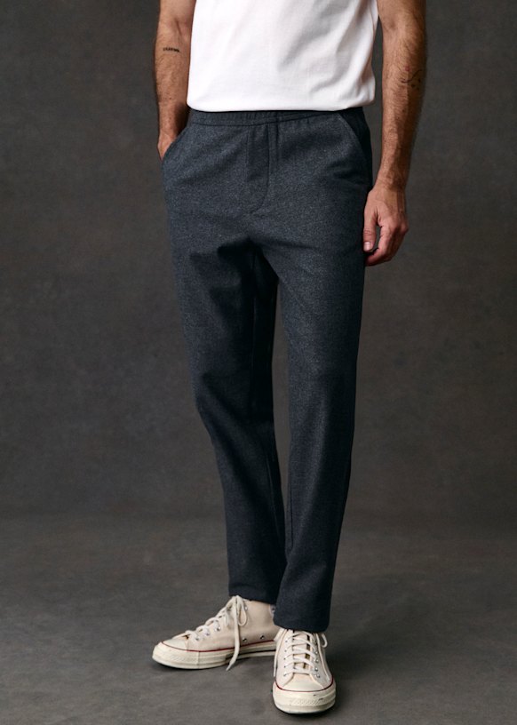 Danny Wool Trousers - Dark Green - Wool - Sézane