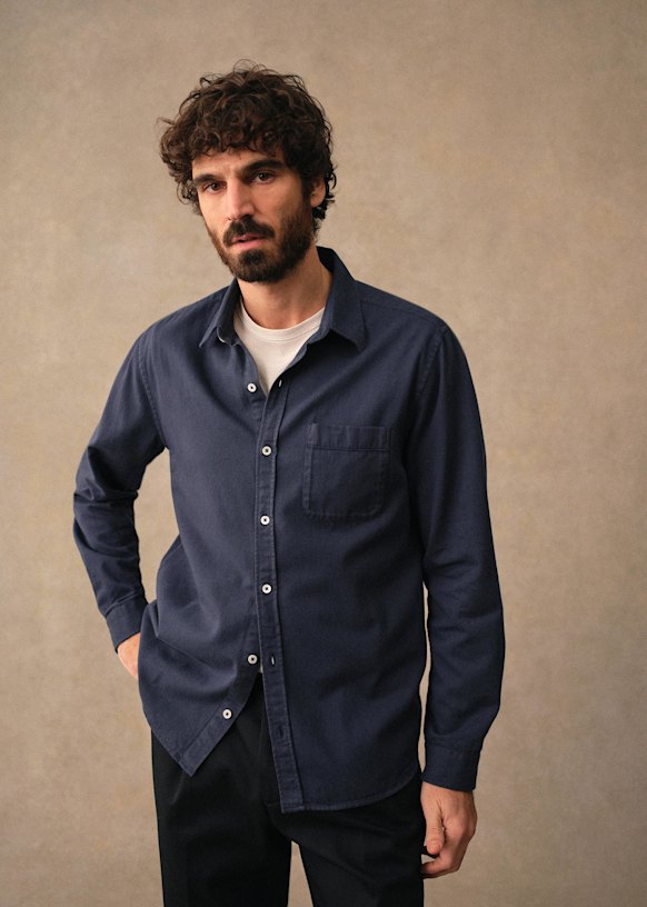 Lars Shirt - Navy - Organic Cotton - Sézane