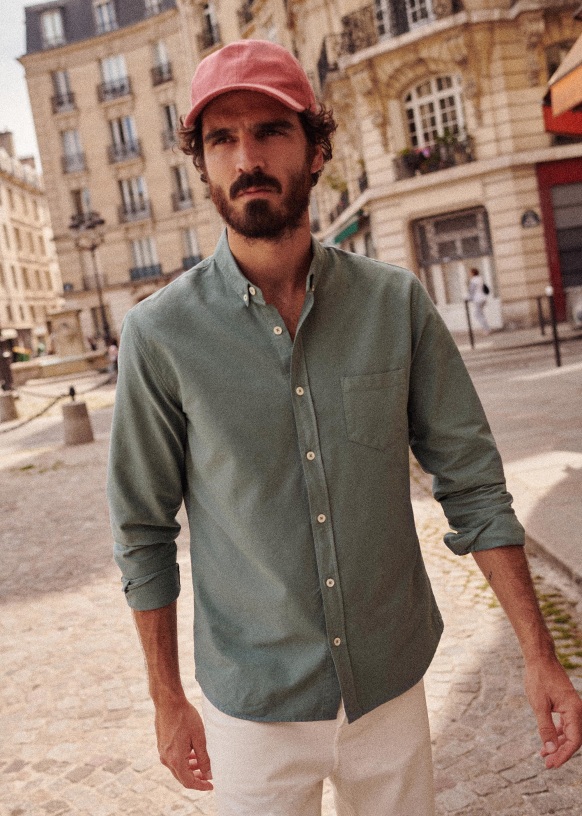 Chemise Charlie Oxford Rayures Bleu Blanc Rouge Coton Octobre Editions