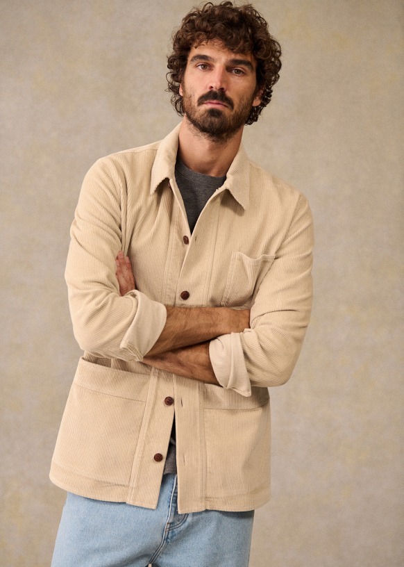 Beige cord jacket discount