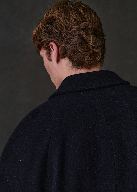 Weldon Coat - Charcoal Grey Speckled - Wool - Sézane