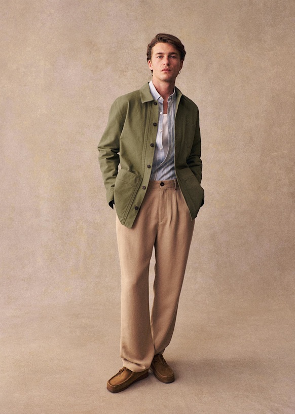 Will Jacket - Sea Green - Organic cotton - organic textile - Sézane