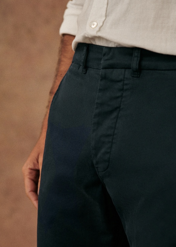Hevò Men's Torre Chianca Linen and Viscose Trousers Beige