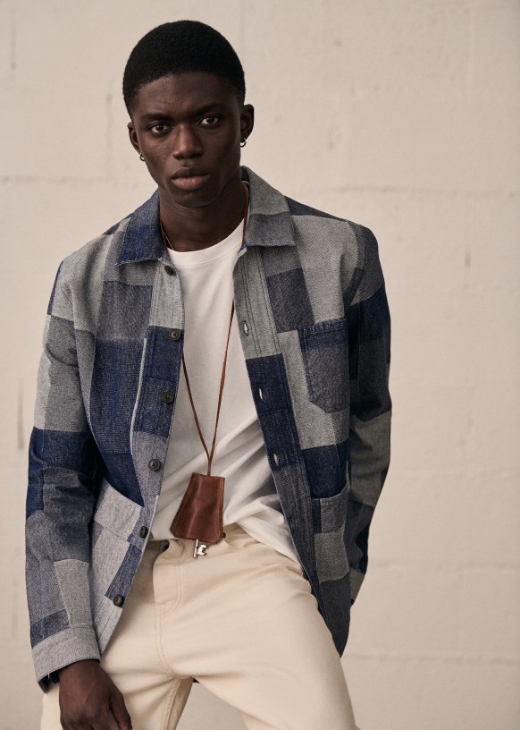 Veste en jean patchwork 2025
