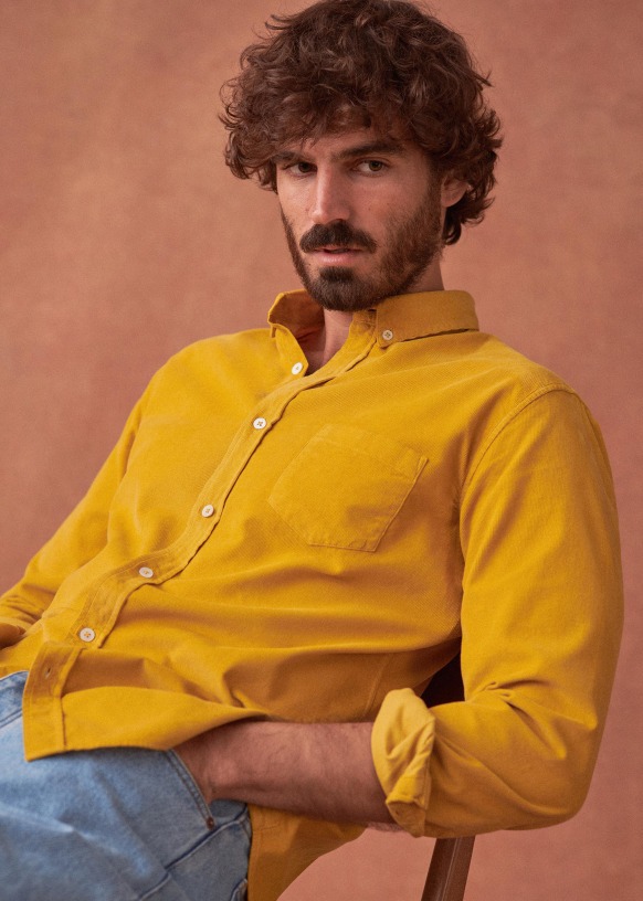 Velvet Charlie Shirt - Yellow - Organic Cotton - Octobre Éditions