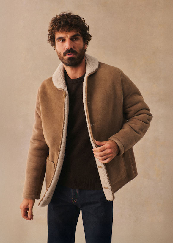 美品✨セシオセラ ムートンジャケット キャメル Lomond Coat - Camel - Sheep leather - Sézane