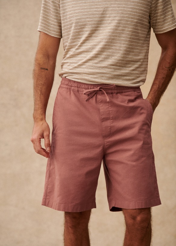 Short Alfi Vieux Rose Lin Octobre Editions