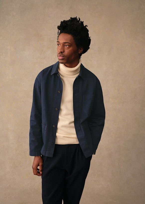 Devon Jacket - Blue - Organic cotton - organic textile - Sézane