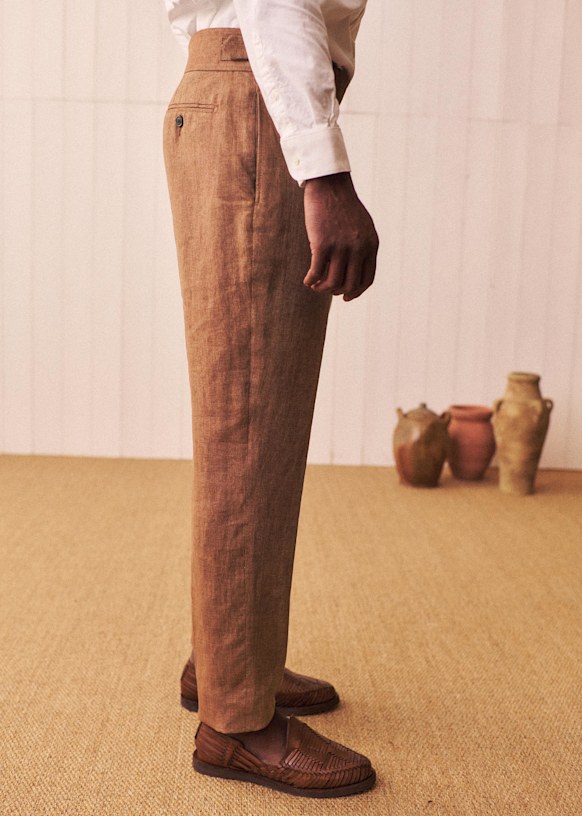 Terence Straight Pants - Deep Navy - Wool - Sézane