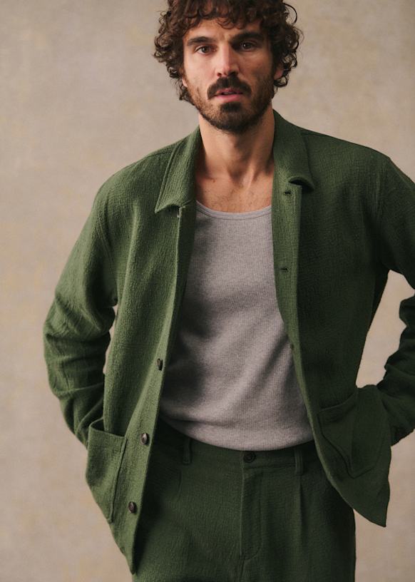 Irwin Jacket - Steel Blue - Linen - Sézane