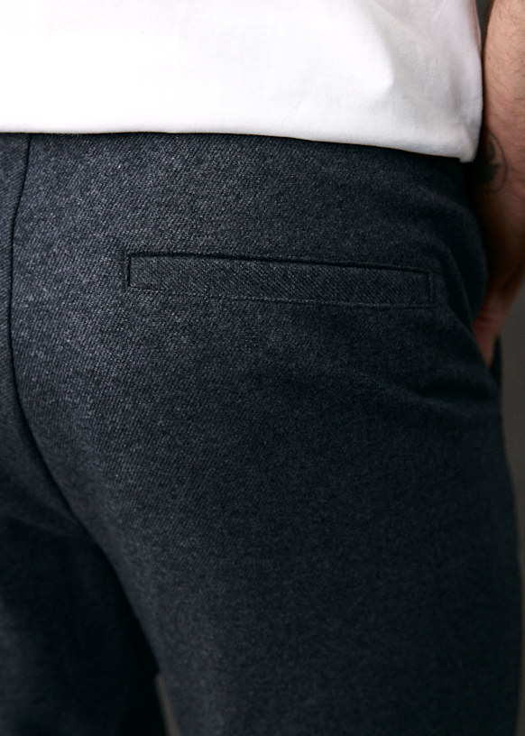 Danny Wool Trousers - Charcoal Grey - Wool - Sézane