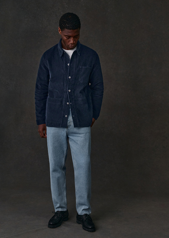 Corduroy Will Jacket - Navy - Cotton - Sézane