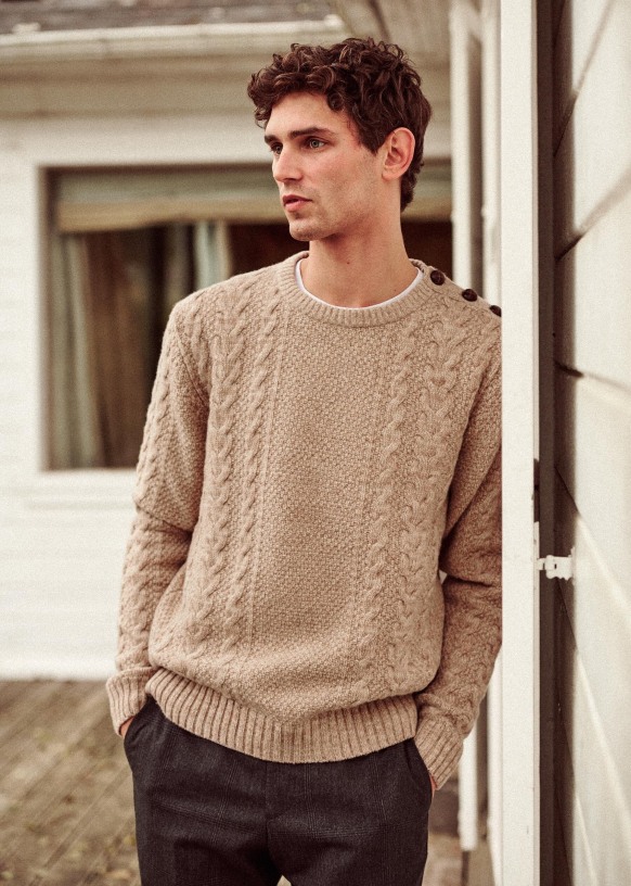Nate Sweater - Mottled Grey - Wool - Octobre Éditions