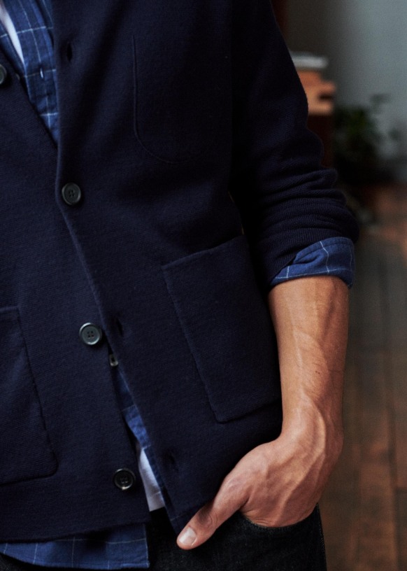 Petit Gilet/cardigan Marin En Acrylique - Couleur Marine Avec Liserés Blancs - Taille S - Marque Provence - Neuf Sans étiquettes
