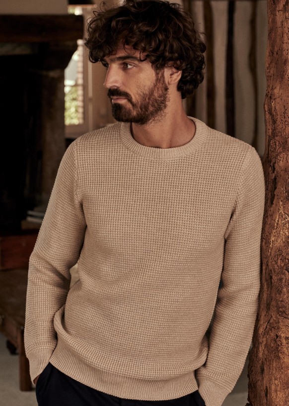 Chuck Sweater Mottled Grey Wool S zane