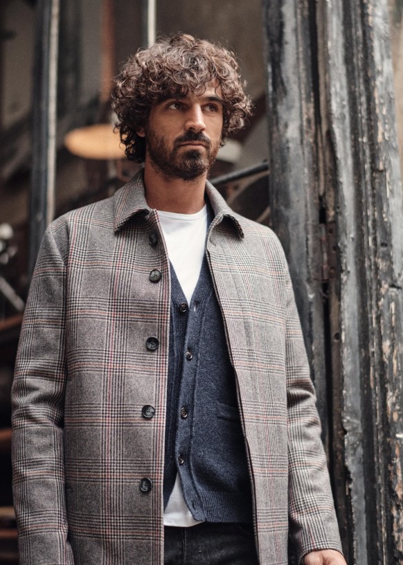 Grey best sale tartan coat
