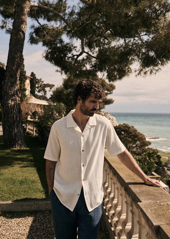 Holt Cotton Linen Shirt - Multicoloured Stripes - Linen - Sézane