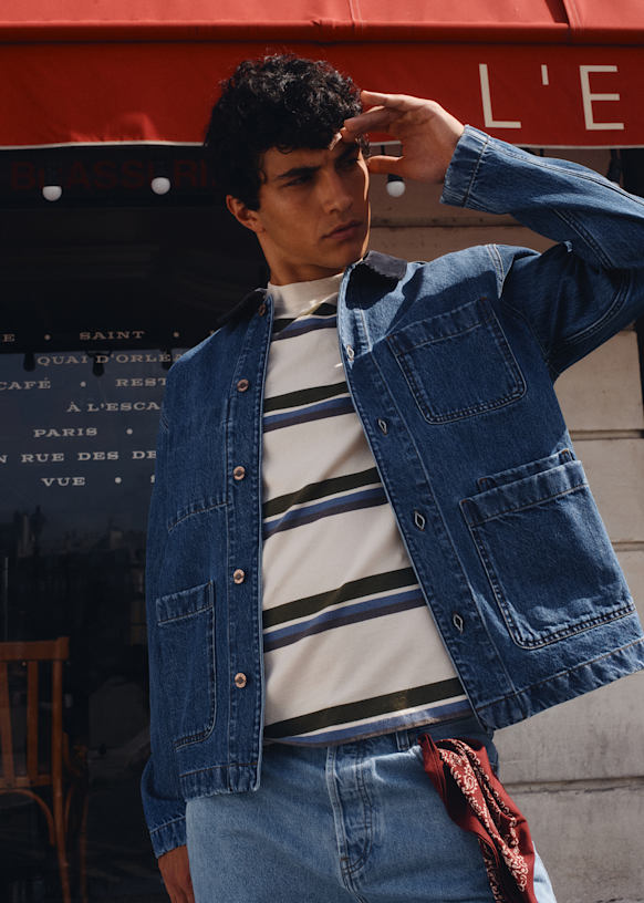 Devon Jacket - Steel Blue - Organic cotton - organic textile