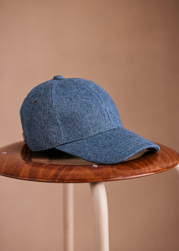 Sezane October CLASSIC Light Blue Denim Cap ? Sezane October CLASSIC Light Blue Denim Cap ? - www  main image 2