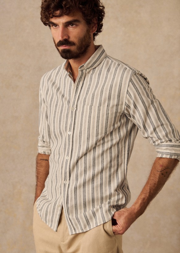 BURBERRY: Felpa Con Cappuccio E Motivo A Righe - Beige | Maglia - Foto 6