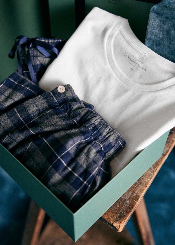 Pack 1 : Pyjama bottoms Reynolds & Sonny white T-shirt - White - Cotton -  Sézane