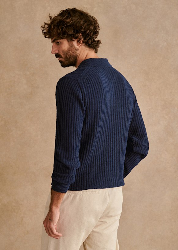 Marco Sweater - Navy - 0rganic cotton - textile made from organic