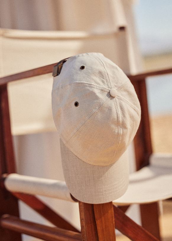 Chase Linen cap - Clay Green - Linen - Sézane Chase Linen cap - Clay Green - Linen - Sézane