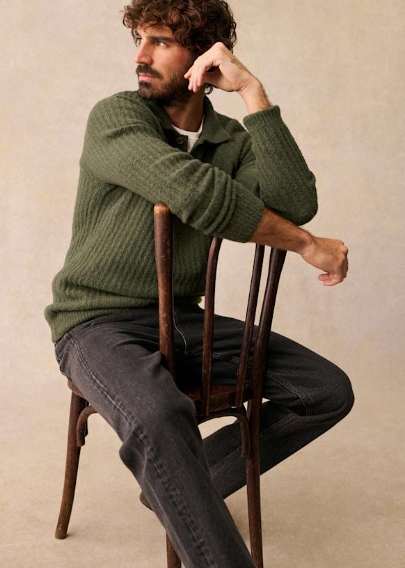 Sezane ボーダーセーター メリノウール&モヘア XS Berwick Sweater - Steel Blue - Wool - Sézane