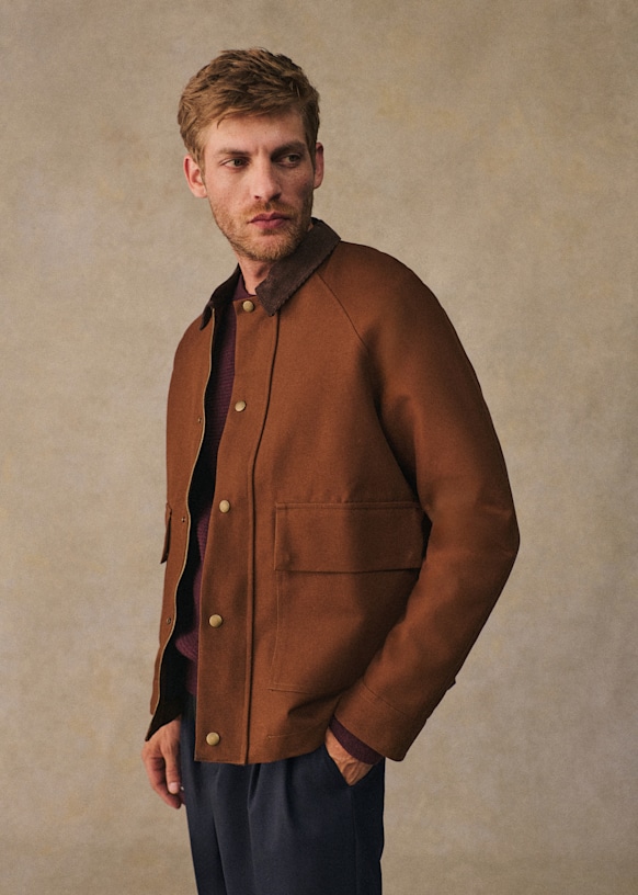 Tarlon Blouson - Brown - Organic cotton - organic textile - Sézane
