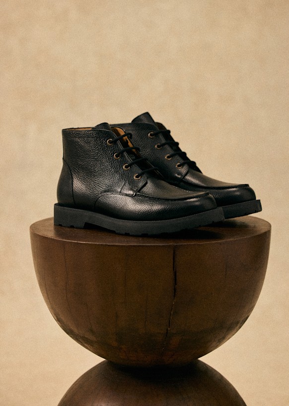 Sparkle ミッドカットブーツ - ブラック - 牛革 - Sézane