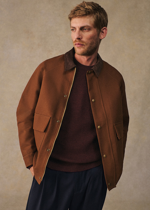 Tarlon Blouson - Brown - Organic cotton - organic textile - Sézane