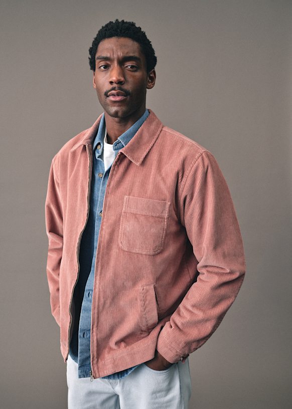 定価27万円 羊革 chamois V ピンク ワインレッド ジャケット 42 ジャケット Benson - ヴィンテージピンク - オーガニックコットン