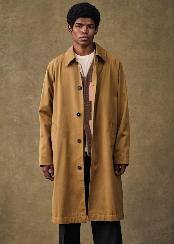 Organic cotton trench coat top